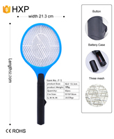Raquette électrique anti-moustique HXP écologique de haute qualité avec 2 piles AA pour la maison