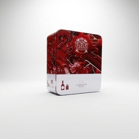 Boîte à lunch en métal étamé de qualité alimentaire, impression personnalisée directe usine, haute qualité, moderne, rectangulaire, avec couvercle à charnière et poignée, recyclée