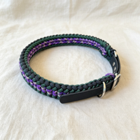 Collier pour chien en paracorde avec boucle hybride en cuir PVC jaune, réglable pour l'entraînement anti-évasion et les promenades en extérieur