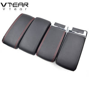Vtear per <span class=keywords><strong>Tata</strong></span> Tigor Bracciolo in Pelle con Interfaccia USB, Vano Portaoggetti con Cuciture Rosse, Accessorio Interno <span class=keywords><strong>Auto</strong></span> in ABS - Product Image 6