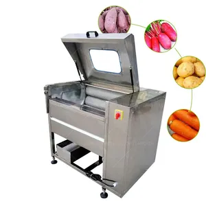 Industry Beetroot Peeling And Washing Machine Vegetable Wool Roller Cleaning Machine For Eddoes