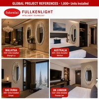 Miroir mural ovale moderne Fullkenlight Custom Premium pour la décoration de la maison et des hôtels, avec cadre à facettes biseautées