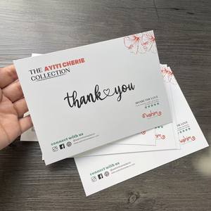 Cartes de remerciement imprimées en couleur, cartes de vœux personnalisées pour le commerce électronique, après-vente et emballage cadeau, conception de cartes de visite - Product Image 1