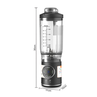 Mixeur Rechargeable RAF R.3019 200 W 500 ml 2-en-1 : Mixe et Broye la Glace, Minuteur 30 Secondes, Démarrage Rapide pour Smoothies, Jus, Utilisation en Salle de Sport et au Bureau