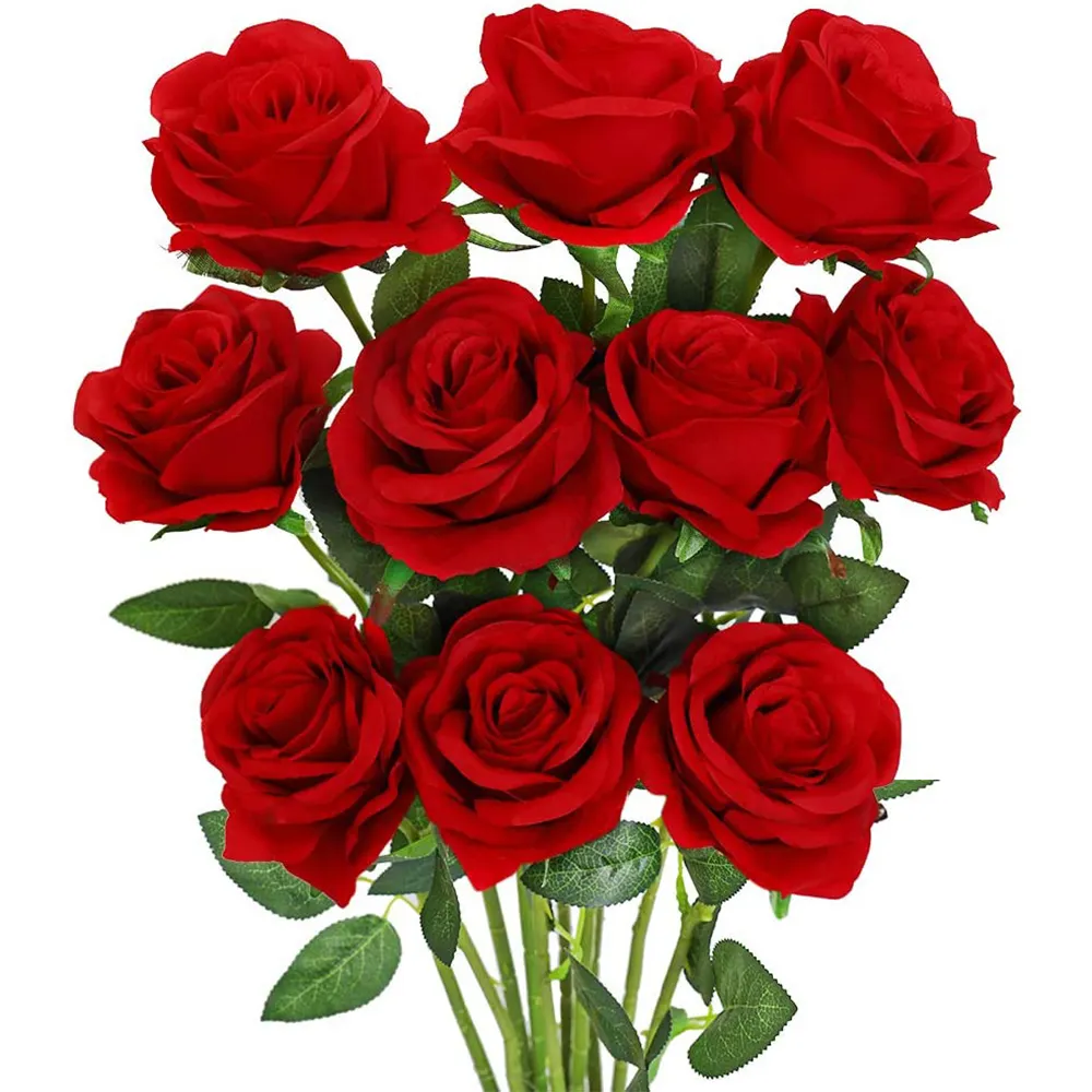 Rosa artificiale decorativa alta 50 cm all'ingrosso per il matrimonio