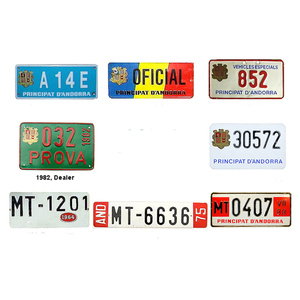 Venta caliente barato de alta calidad de Europa señal de material de metal de <span class=keywords><strong>Andorra</strong></span> de <span class=keywords><strong>coches</strong></span> placa de la - Product Image 2