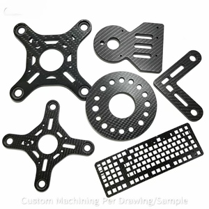 UAV Parts Cnc Cutting 3K Carbon Fiber Parts Manufacturing Factory Micro Machining Milling Auto Part Carbon Fiber <b>Drone</b> Frame Arm - Product Image 1