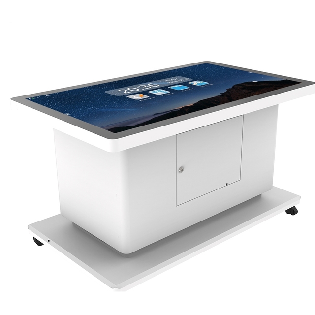 65 Inch Capacitive Touch Screen 4k Educational Auto Lift Interactive Table LCD Display With Whiteboard Software for Children
