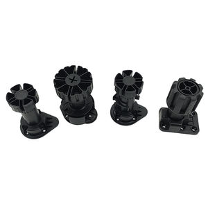 Pieds d'armoires de cuisine noirs réglables Pieds de plinthe Pieds en plastique Pieds de meubles en PP pour meubles modernes - Product Image 1