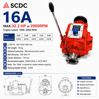 Boîte de vitesses marine SCDC Advance 16A 32HP 24kW à réduction mécanique de petite puissance avec transmission inverse pour bateau de pêche et bateau de travail