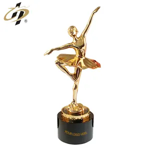 A buon mercato promozionale del nastro dell'oro del metallo del bronzo ballerino di danza classica premio trofeo