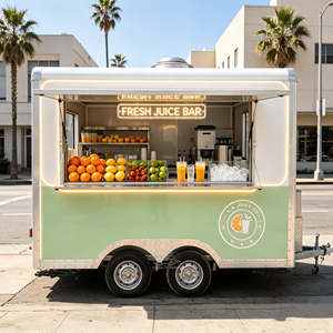 Food Truck à Bubble Tea, Remorque de Concession de Jus, Chariot Alimentaire Mobile, Food Truck Commercial avec Fenêtre de Service, Camion de Jus pour Entreprise - Product Image 3