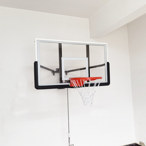 Système de panier de <span class=keywords><strong>basket</strong></span>-ball réglable <span class=keywords><strong>mural</strong></span> avec <span class=keywords><strong>panneau</strong></span> - pour une utilisation en intérieur/extérieur, salle de sport à domicile, aire de jeux - Product Image 4