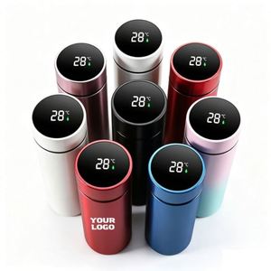 Inteligente Termo Digital 500ml Stainless Steel LED <b>Smart</b> Temperature Display Thermal Flask Cup Water Bottle With Tea Strainer - Product Image 1