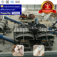 Usine de fabrication de litière pour chats 5-20T/H, ligne de production de litière pour animaux de compagnie avec certification CE ISO et garantie de 5 ans