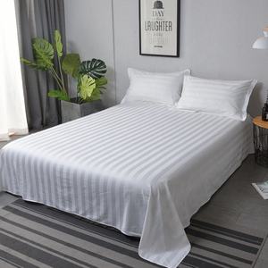 Drap de lit d'hôtel en satin 1cm 3cm, tissu en coton rayé, vente en gros - Product Image 5