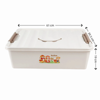 Boîte de rangement en plastique PP avec couvercle, empilable, pour l'organisation de la maison, boîte de rangement pour vêtements, jouets, avec couvercle