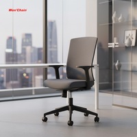 Kursi Kantor Modern Nyaman dengan Roda Putar, Ergonomis, Berbahan Kain Mesh, Tinggi Dapat Disesuaikan, Kursi Eksekutif EN1335-2