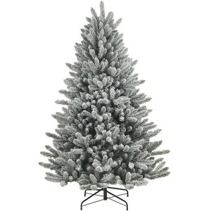 Agulha de pinha para árvore de natal, agulha personalizada de alta qualidade para 120-300cm de pinha, preto, verde automático, com pontas de bloqueio de neve branca
