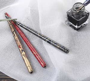 Souvenirs cadeau gothique artiste de calligraphie arabe stylo de dessin d'écriture anglaise plumes remplaçables stylo à encre en bois élégant - Product Image 4