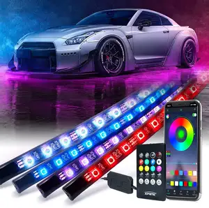 주문을 받아서 만들어진 2021 물 증거 차 Led 실내 외부 네온 불빛, Bluetooths Rgb 차 운영하는 Led Underglow 지구 빛 장비