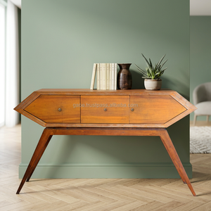 Table basse CAPSULE, moderne, en teck naturel, bois massif, meubles de salon - Product Image 3
