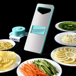 Household kitchen stainless steel multi-function vegetable cutter garlic radish potato slicer grater