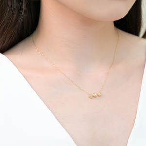 Proveedor de Hong Kong, Joyería Fina al por Mayor, Collar con Colgante de Diamante Natural en Oro Amarillo Sólido de 18K, Corte Rosa, para Mujer, Regalo - Product Image 2
