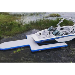 <span class=keywords><strong>Grande</strong></span> <span class=keywords><strong>plage</strong></span> ponton gonflable Y plate-forme en U Jetski île flottante gonflable pour le stationnement de yacht - Product Image 4