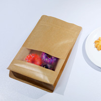 Sacs de stockage des aliments à fermeture éclair pour pochettes debout pour fenêtre pour produits d'emballage, réutilisables, scellables