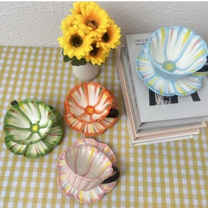 แก้วกาแฟเซรามิกทำมือ 260 มล. ลายเพ้นท์ ขายส่งจากโรงงาน เหมาะสำหรับเป็นของขวัญ อาหารเช้า น้ำชายามบ่าย - Product Image 5