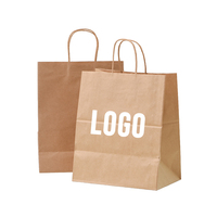 Khpack Custom Logo Gedruckte Kraft papiertüten Boutique Shopping Geschenk verpackung für Lebensmittel Pizza Großhandel Schwarz Braun Papiertüten