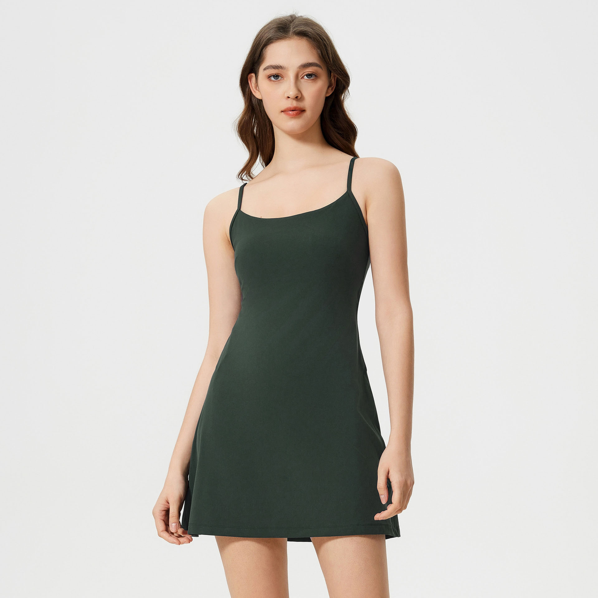 dark green tennis dress Dark Forest Green Tennis Racerback Maternity Romper Dress