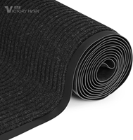 Tapis d'entrée extérieur moderne 3x10 pieds, robuste, antidérapant, imperméable, avec support en PVC rayé, pour hôtel, bureau, maison