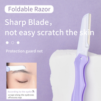 Tondeuse à sourcils professionnelle pour femmes MAYFAIRY en acier inoxydable, peigne et grattoir à sourcils pour le rasage du visage et la coupe des sourcils