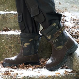 Botas de Nieve de Invierno con Forro de Lana, Antideslizantes, para Hombre, Tallas 38-45, Color Sólido, Gamuza, Piel Sintética, Suela Inyectada - Product Image 5