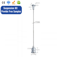 1.2mm Fil Laiton Éclairage Suspension Câble Pinces En Acier Inoxydable Câble Avec Extrémité En Forme De T