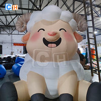 Modèle de dessin animé publicitaire gonflable en nylon géant pour la décoration de mascotte de mouton gonflable d'événement