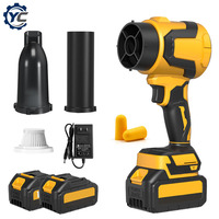 Extracteur de poussière industriel transfrontalier tout-en-un, souffleur-aspirateur sans balais, rechargeable, lithium-ion, haute puissance, ventilateur turbo 21V