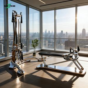 Máquina de Pilates Reformer SAERDE de Madera de Roble y Arce para Gimnasio en Casa, Yoga, Estudio de Pilates, Duradera, Ajustable, Multifuncional, para Ejercicios de Core - Product Image 1