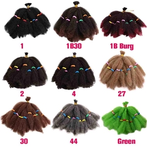 Tóc tết móc Afro Kinky Bulk 12 inch, 10 bím/gói, tóc tết kiểu Afro Kinky Twist Marley - Product Image 2