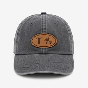 Gorra de béisbol vintage de mezclilla lavada con logo personalizado T&L impreso por transferencia térmica, de 6 paneles, estilo hip hop, con hebilla de un solo botón, al por mayor. - Product Image 2
