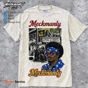 เสื้อยืดคอกลมแขนสั้นผ้าฝ้าย 100% พิมพ์ลายสกรีนสำหรับผู้ชาย ยี่ห้อ Meckmanly ระบายอากาศได้ดี เป็นมิตรกับสิ่งแวดล้อม สวมใส่สบาย - Product Image 1