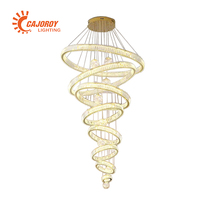 Lustres en cristal modernes pour salon et escalier, luminaires de plafond