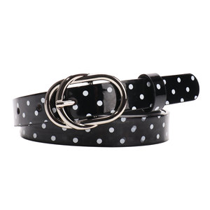 Cinturón para Mujer Estilo Y2K, Cinturones Vintage con Diseño de Puntos, Cuero Sintético PU, Hebilla Plateada, Multicolor, Moderno, Decorativo - Product Image 5