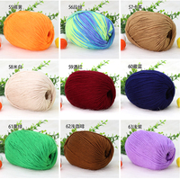 Vente flash, fil à tricoter et à crocheter à la main, 100g, 6 brins, mélange de coton et d'acrylique multicolore
