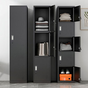 Armoire en acier écologique à cinq sections avec serrure à clé, tendance 2025, pour appartement, chambre à coucher, maison, casier métallique - Product Image 2