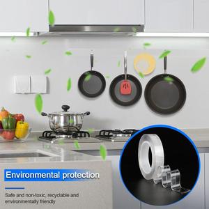 30Mm * 9.85FT * 2Mm Trong Suốt Tự Dính Rửa Được Tái Sử Dụng Nhiệm Vụ Nặng Nề Đôi Hai Mặt Nano Băng - Product Image 1