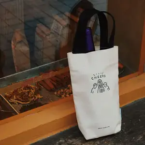 Tas tote katun kustom tas belanja berkualitas tinggi dapat digunakan kembali dengan logo