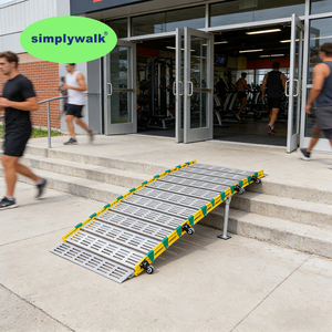 <span class=keywords><strong>Rampa</strong></span> Modular de Aluminio Simplywalk de 500 kg y 1,65 m con Superficie de Alta Tracción, <span class=keywords><strong>Rampa</strong></span> <span class=keywords><strong>para</strong></span> <span class=keywords><strong>Escaleras</strong></span>, Socio Estratégico <span class=keywords><strong>para</strong></span> la Accesibilidad, ISO 9001 - Product Image 1